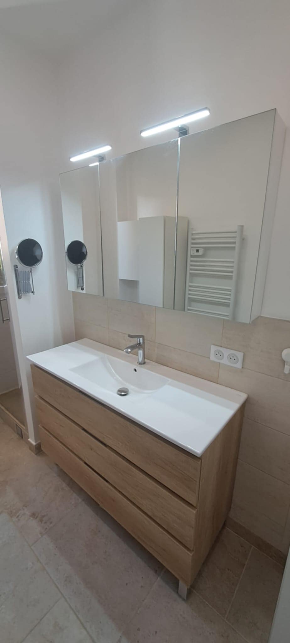 Installation meuble vasque double à Nemours